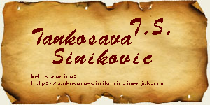 Tankosava Šiniković vizit kartica